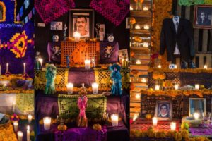 How is an altar of the day of the dead made?